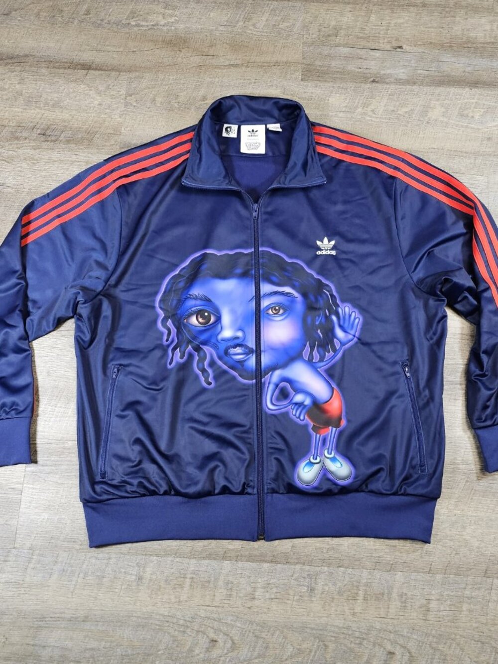 adidas Originals Kerwin Frost Track Jacket Mens 2XL Navy Red Character